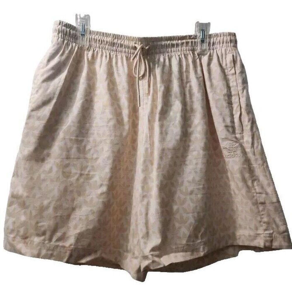 Adidas Men's Size L Mono AOP Short Orange‎ White Adidas Print